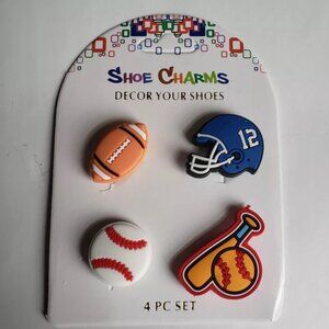 Shoe Charms Sports 4 pcs set Croc Charms for Crocs Shoe Accessories NEW
